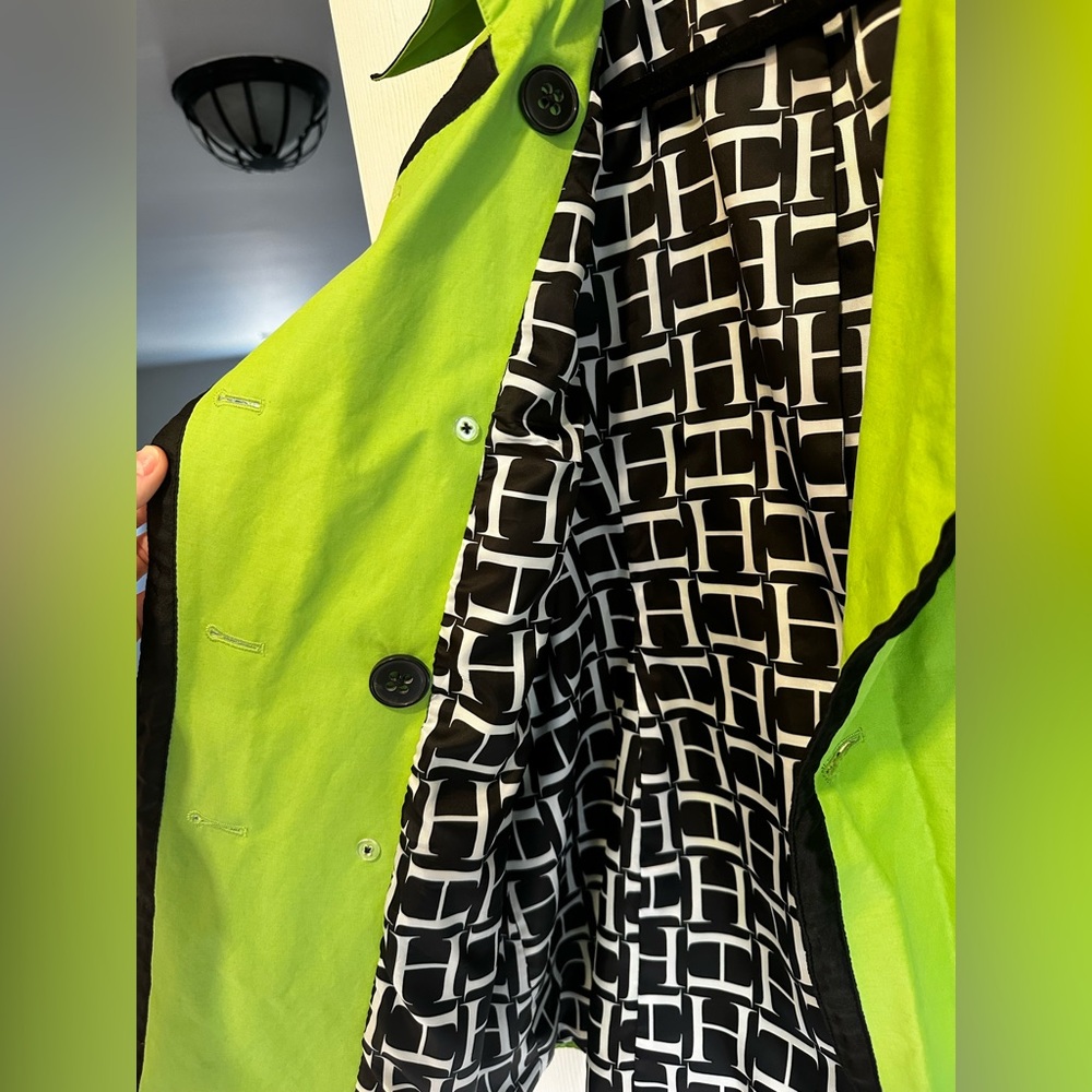 Harold’s Women’s Vintage Lime Green Jacket With Belt In Women’s Medium - Picture 8 of 14